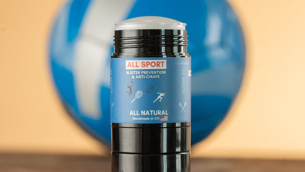 all sport blister prevention, blister repair, anti-chafe stick, anti-chafe cream, how to stop blisters and rubbing, all natural ingredients anti chafe, all sports, endurance sports, intense sports anti chafing