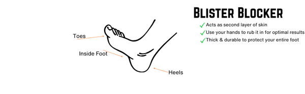 Blister blocker, blister prevention, professional athlete blister prevention, blister cream, blister diy, blister healer, how to stop blisters