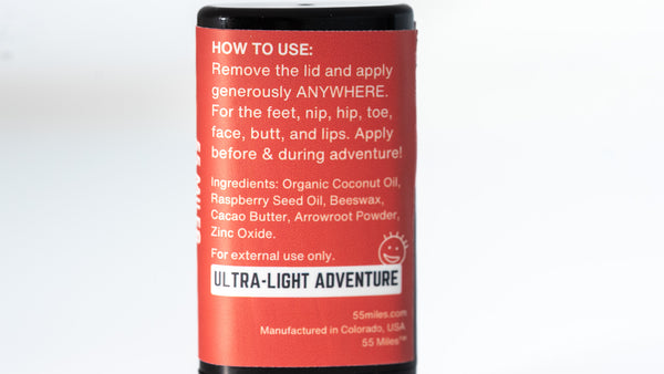 On The Trail | Anti-Chafe | Chapstick | UV Protectant Ultra Light Adventure