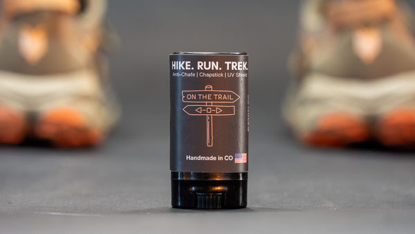 3-1 anti-chafe, blister prevention, sunscreen, and chapstick, moisturizer, light weight sunscreen, light weight anti-chafe cream for hikers, backpackers.