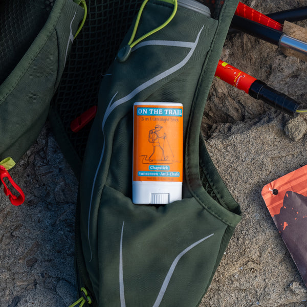 On The Trail 3 in 1 Stick · Chapstick · Sun Block · Anti Chafe