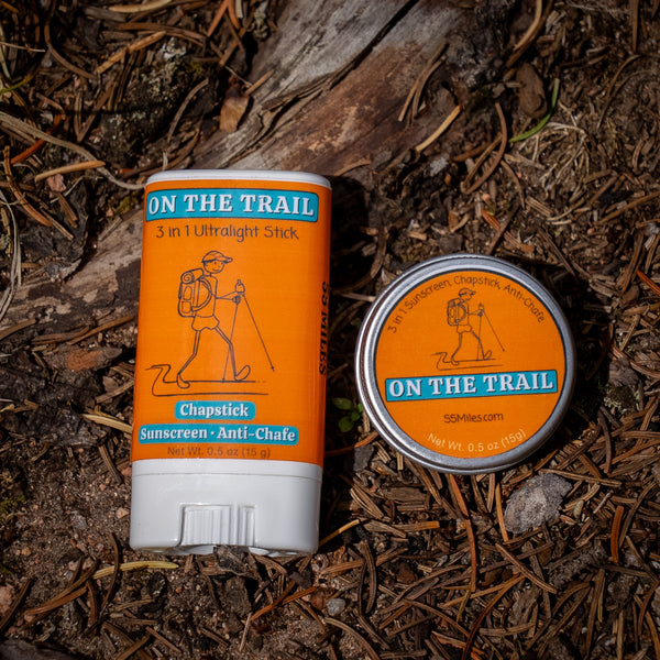 On The Trail 3 in 1 Stick · Chapstick · Sun Block · Anti Chafe