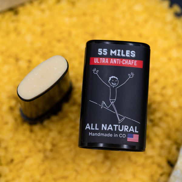 anti-chafe salve, cream, blister blocker, blister prevention, chafing, sunburn, skin protection for backpacking, endurance sports, dancers, professional athletes chafing